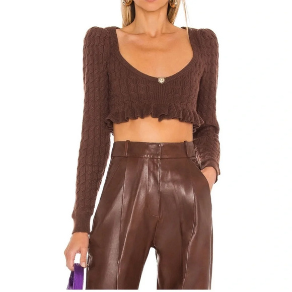 Revolve LPA sorren cropped sweater XS - Picture 1 of 9